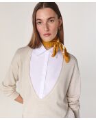 Pull manches longues en laine Aiko blanc écru