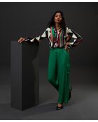 Pantalon cargo en satin Amara vert