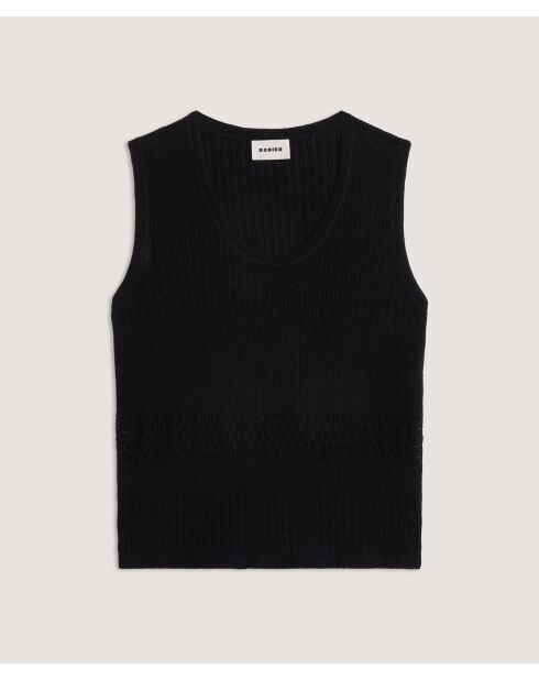 Pull manches courtes Yuki noir