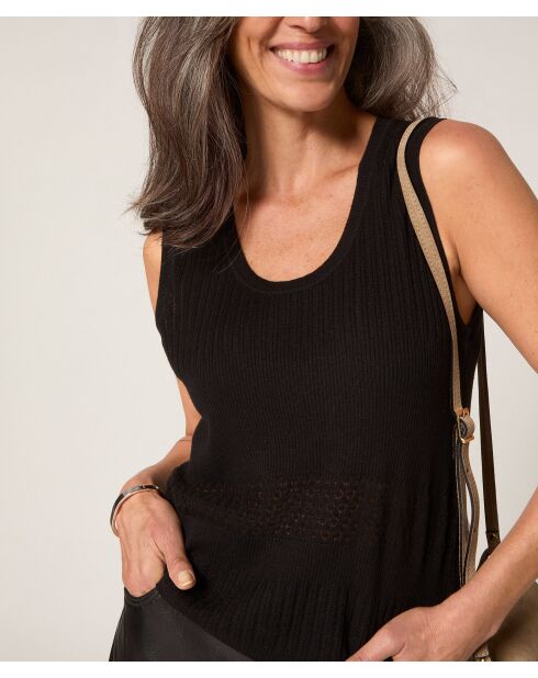 Pull manches courtes Yuki noir