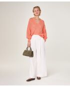 Weiße Baumwollhose Mika