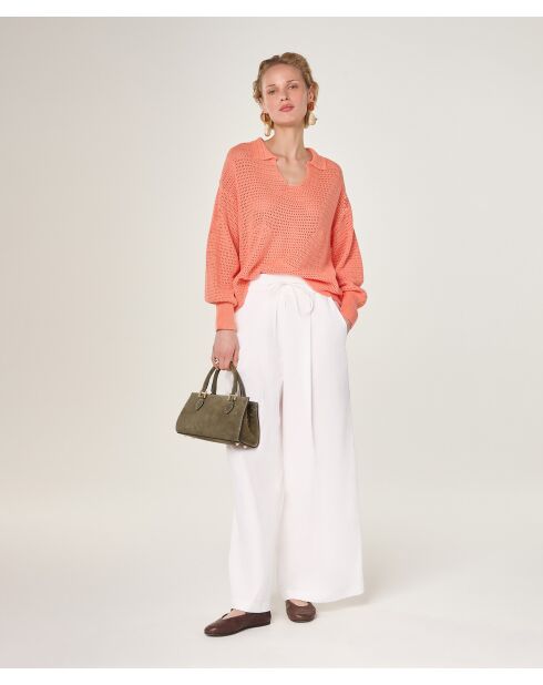 Weiße Baumwollhose Mika