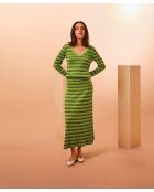 Pull Col V Fantaisie Imani vert pitache