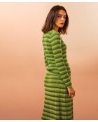 Pull Col V Fantaisie Imani vert pitache