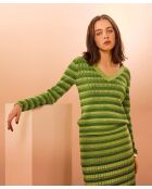 Pull Col V Fantaisie Imani vert pitache