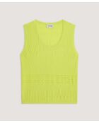 Yuki zitronengelber Kurzarmpullover