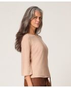 Beiger Kurzarmpullover Astou