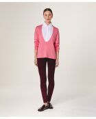 Pull manches longues en laine Aiko rose bobon