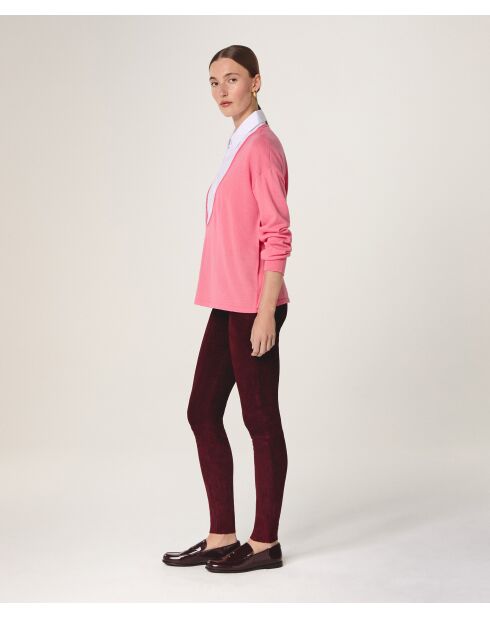 Pull manches longues en laine Aiko rose bobon