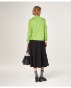 Polo Soukaina verbena in cotone con colletto fantasia