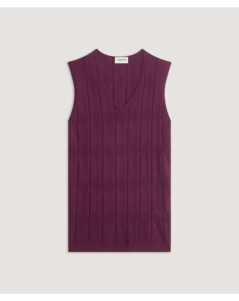 Fantasy-Stricktunika mit V-Ausschnitt aus Baumwolle Mouna Purpurwein