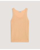 Geripptes Tanktop Wafa in Sandgelb