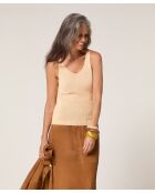 Geripptes Tanktop Wafa in Sandgelb