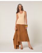 Geripptes Tanktop Wafa in Sandgelb