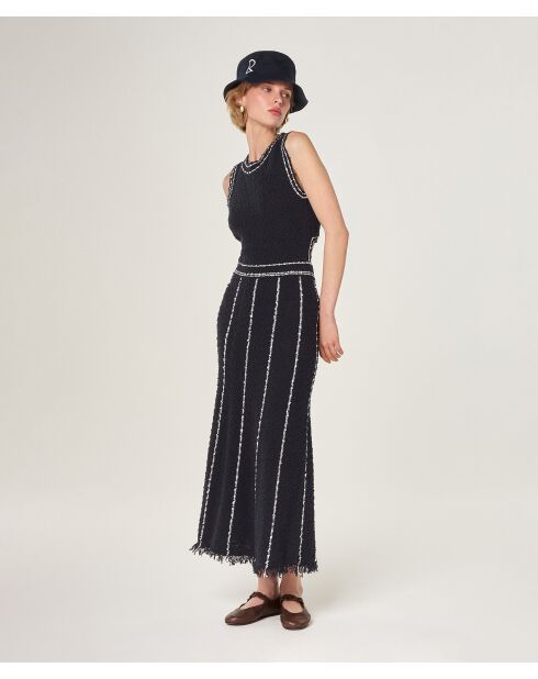 Robe en coton Airi bleu marine