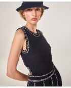 Robe en coton Airi bleu marine