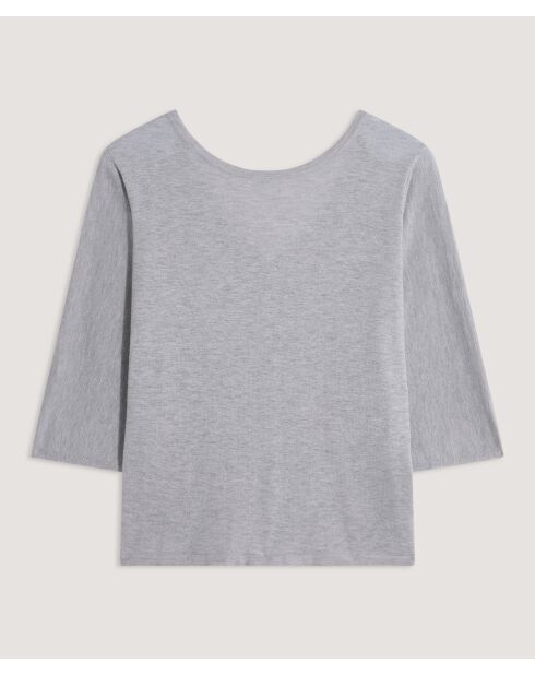 Pull manches courtes Astou gris clair