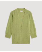 Ife Limettengrüne, offene Weste mit Puffärmeln