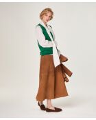 Fantasy-Stricktunika mit V-Ausschnitt aus flaschengrüner Mouna-Baumwolle