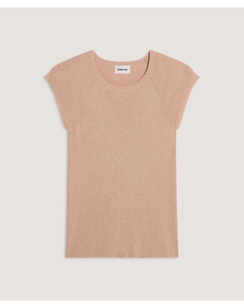 Pull manches courtes Rayo beige