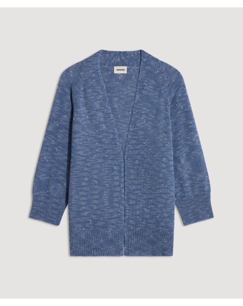 Indigoblaue Ife Weste mit Puffärmeln und offenen Ärmeln