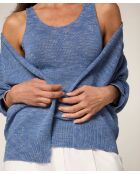 Indigoblauw Ife vest met open mouwen