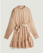 Zahra beiges Hemdkleid