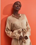 Zahra beiges Hemdkleid