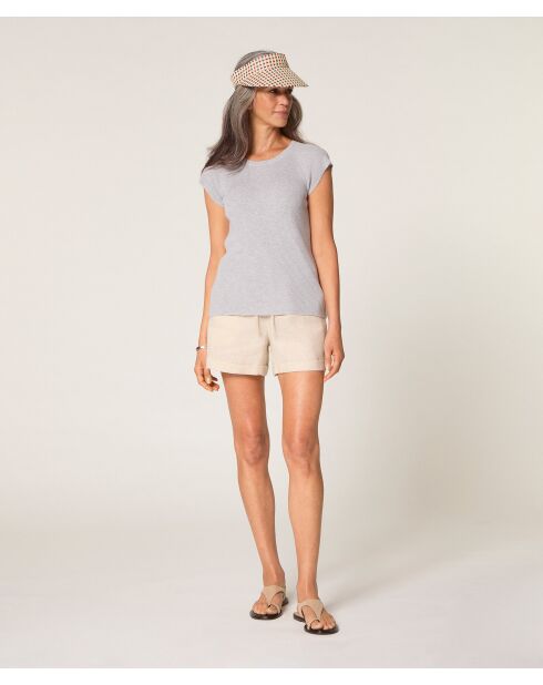 Pull manches courtes Rayo gris clair