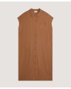 Adama tabakbraunes Hemdkleid aus Baumwolljersey