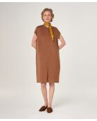 Adama tabakbraunes Hemdkleid aus Baumwolljersey