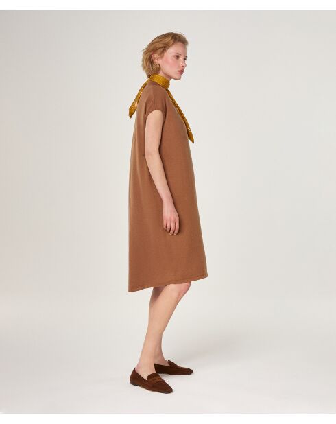 Adama tabakbraunes Hemdkleid aus Baumwolljersey