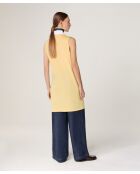 Olga gele wollen jurk met korte mouwen