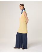 Olga gele wollen jurk met korte mouwen