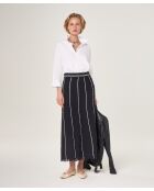 Jupe longue en coton Akira bleu marine