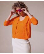 Twin-Set en coton motif diamant Karima orange