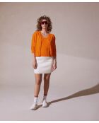 Twin-Set en coton motif diamant Karima orange