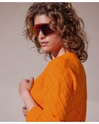 Twin-Set en coton motif diamant Karima orange