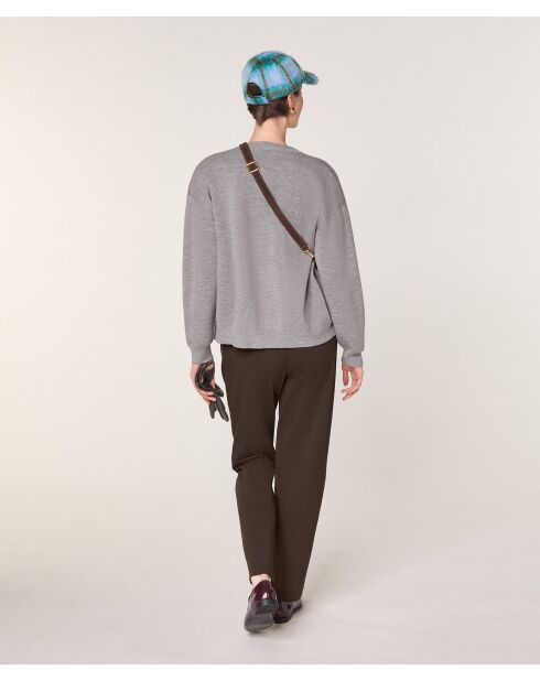 Donkergrijs wollen vest Freya