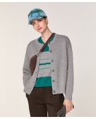 Dunkelgraue Wollweste Freya