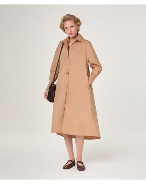 Moka-braunes Anya Baumwollkleid