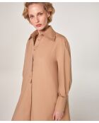 Moka-braunes Anya Baumwollkleid