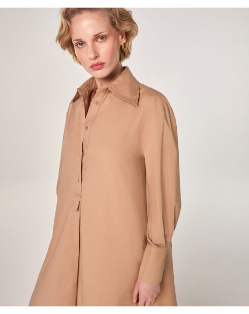 Moka-braunes Anya Baumwollkleid