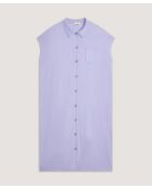 Lilafarbenes Hemdkleid aus Adama-Jersey aus Baumwolle