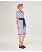 Lilafarbenes Hemdkleid aus Adama-Jersey aus Baumwolle