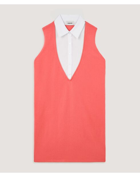 Robe en laine manches courtes Olga orange mandarine