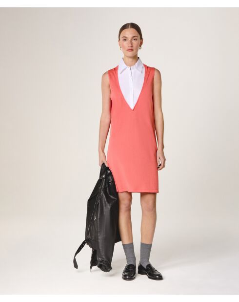 Robe en laine manches courtes Olga orange mandarine