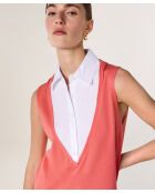 Robe en laine manches courtes Olga orange mandarine