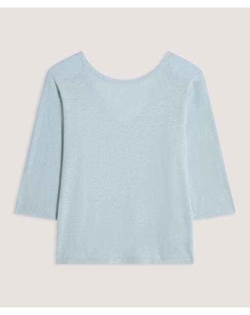 Pull manches courtes Astou bleu aqua