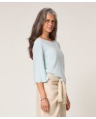 Pull manches courtes Astou bleu aqua